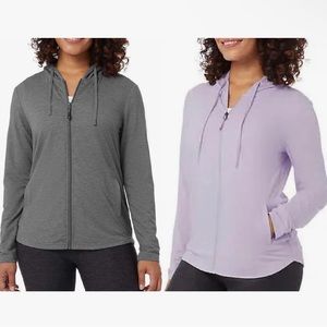 2 SET!! 32 Degrees Cool Women's Soft Lightweight Full Zip Hoodie Jacket